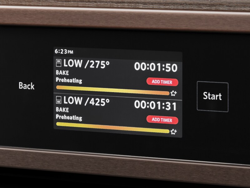 Oven thermostat on a KitchenAid® oven control panel