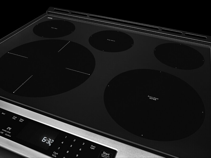 An electric glass stovetop