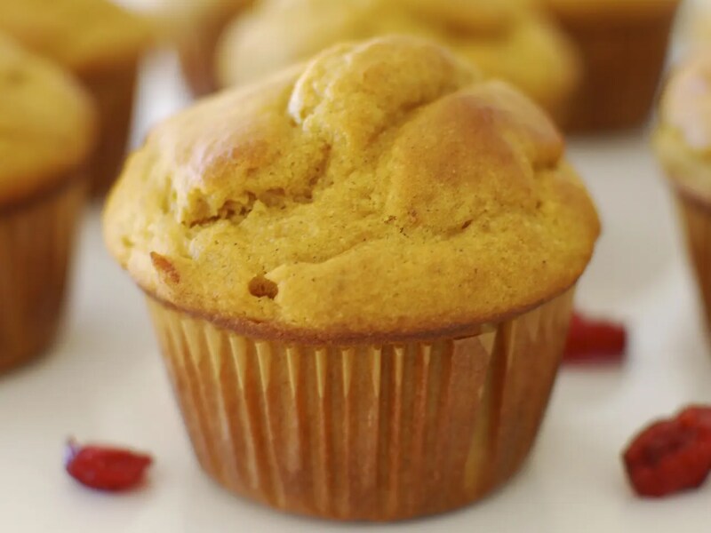 Close-up of pumpkin muffin