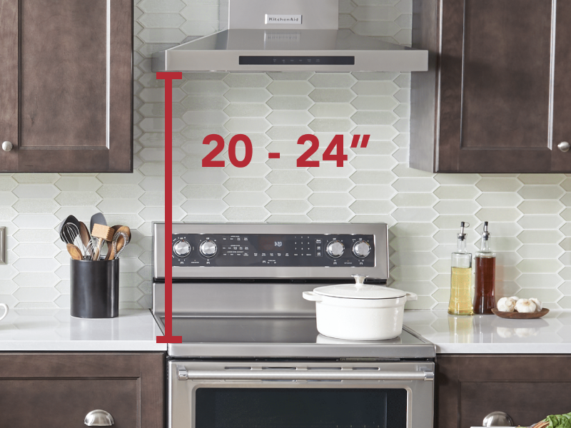 What’s the Right Range Hood Height Above a Stove? KitchenAid