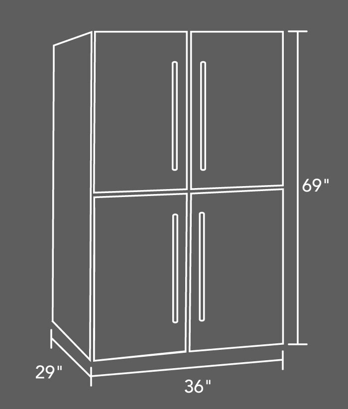 Four Door refrigerator measurements