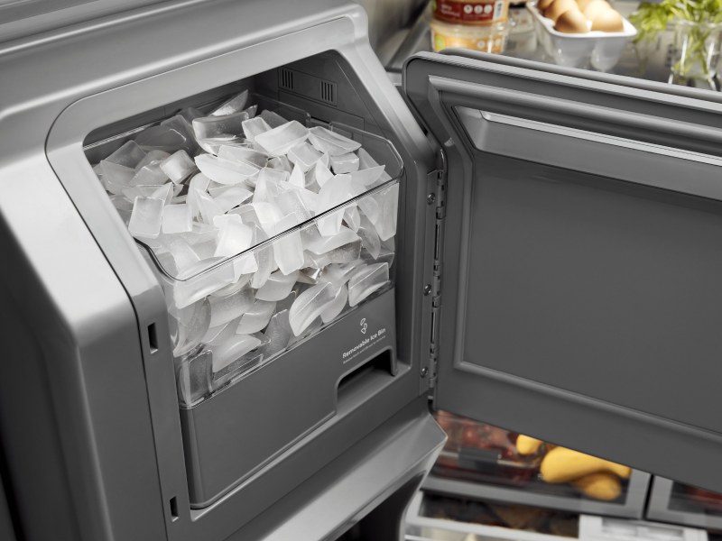 Refrigerator ice maker ice bin Refrigerator ice maker ice bin