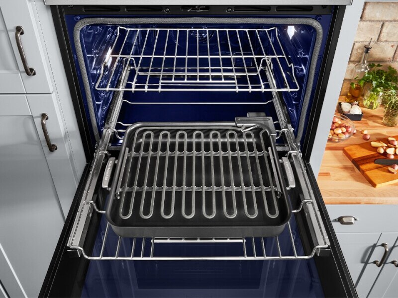 An open KitchenAid® oven