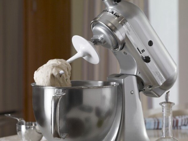 KitchenAid® stand mixer mixing dough