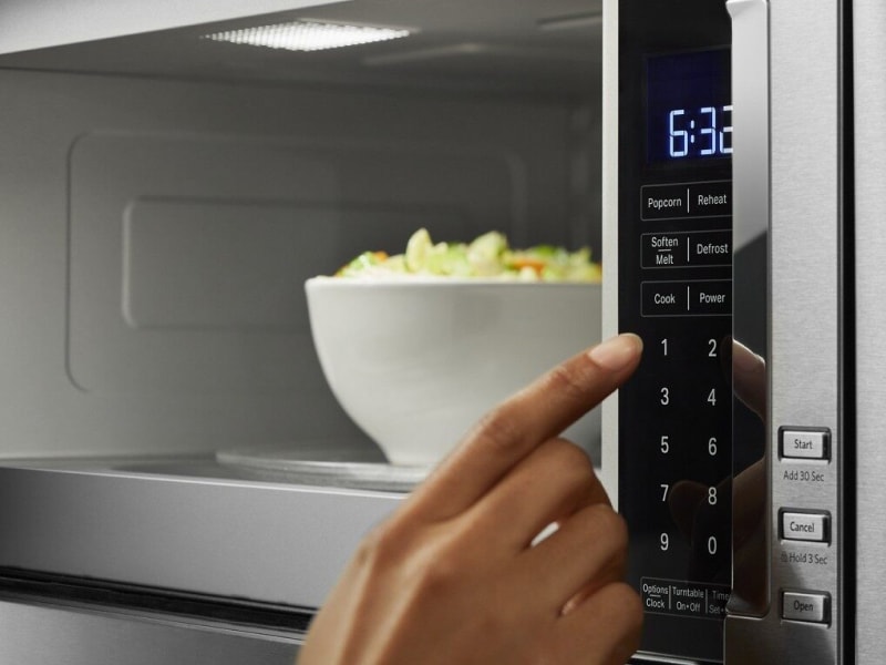 Heating a dish in a microwave Heating a dish in a microwave
