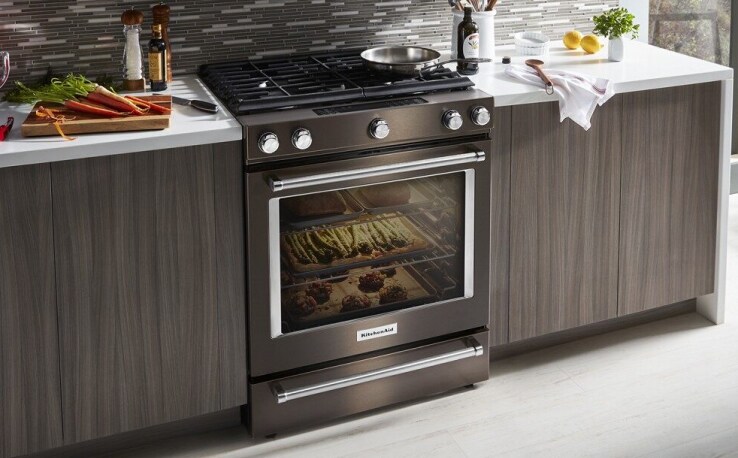 kitchenaid double wall oven gas