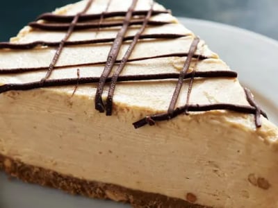 A slice of peanut butter pie.