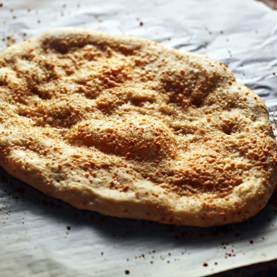 Flatbread topped with herbs