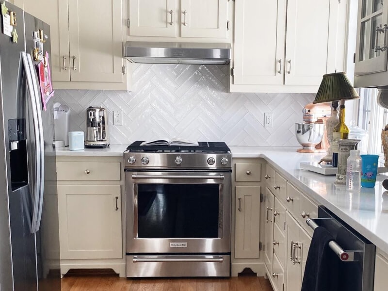 A small kitchen with KitchenAid® appliances strategically placed throughout A small kitchen with KitchenAid® appliances strategically placed throughout