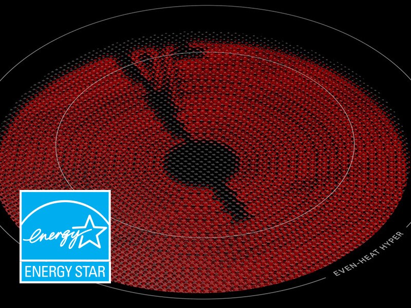 Electric range cooktop heating element