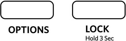 A line drawing of the Options Control and the Lock Control.