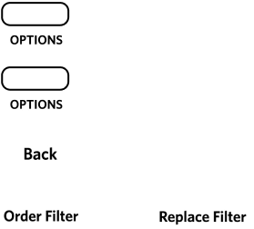 The Option button on the refrigerator controls.
