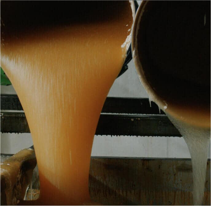 Barrels of honey opened up and poured out.