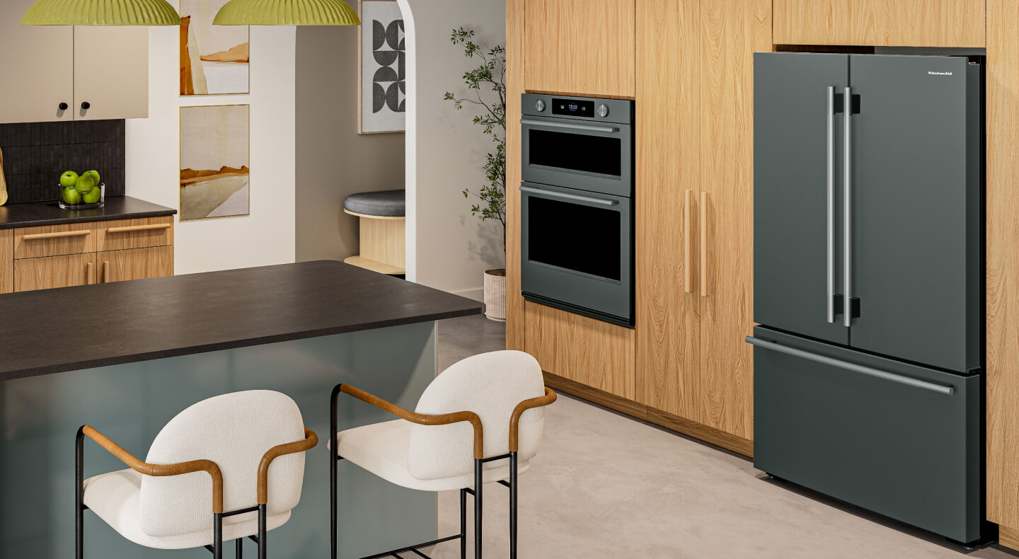 Modern kitchen with KitchenAid® appliances