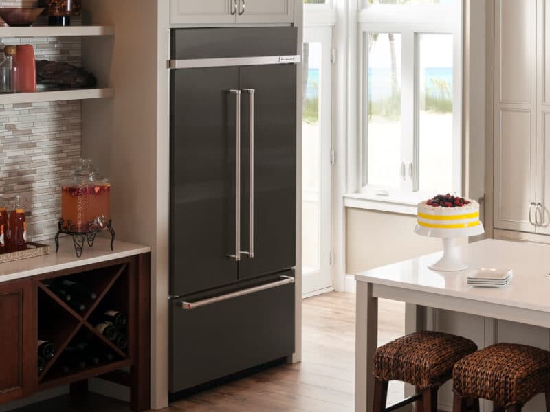 KitchenAid® Built-In Refrigerator in a modern kitchen