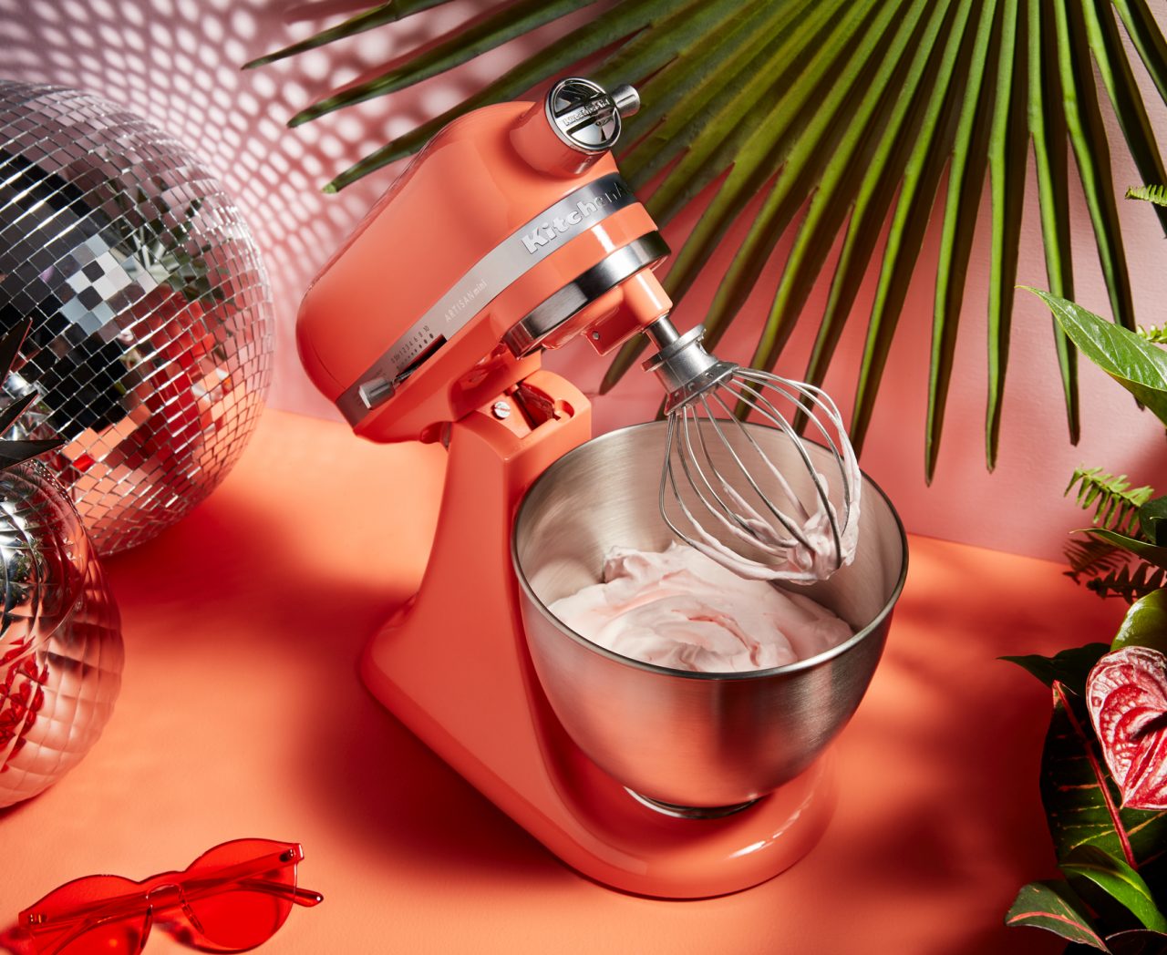 The Artisan® Mini Tilt-Head Stand Mixer in Bird of Paradise.