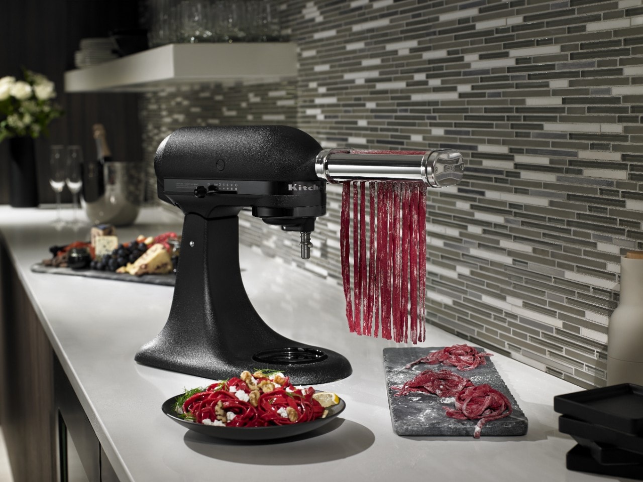 The KitchenAid® Artisan® Black Tie Limited Edition Stand Mixer available exclusively on KitchenAid.com