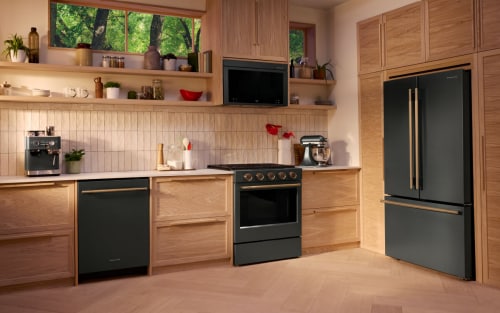 Modern kitchen with KitchenAid® appliances throughout