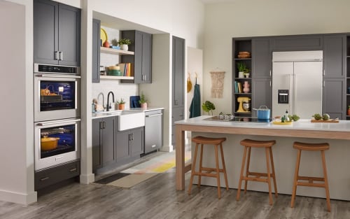 Modern kitchen with a KitchenAid® suite of appliances