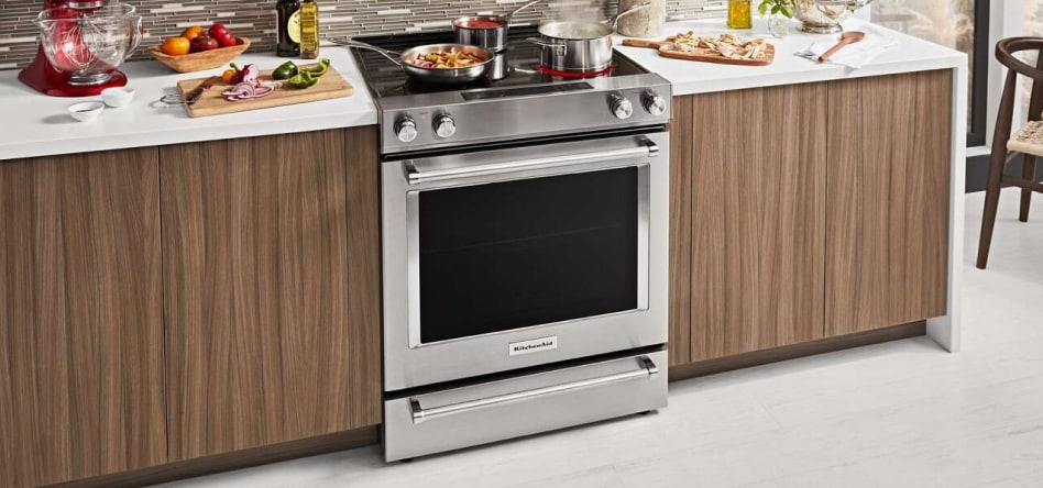 KitchenAid® gas range in a modern kitchen KitchenAid® gas range in a modern kitchen