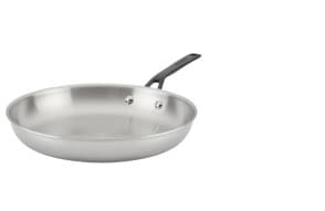Multi-ply stainless steel pan.