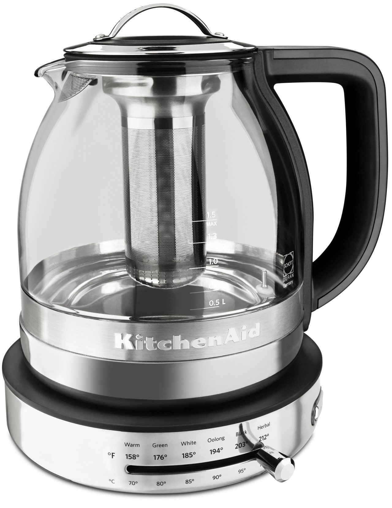 Brew your perfect cup of tea with the 1.5 L Glass Tea Kettle.