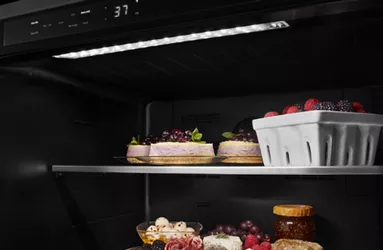 24 Undercounter Refrigerator with Glass Door and Shelves with Metallic Accents Stainless Steel KURL314KSS KitchenAid