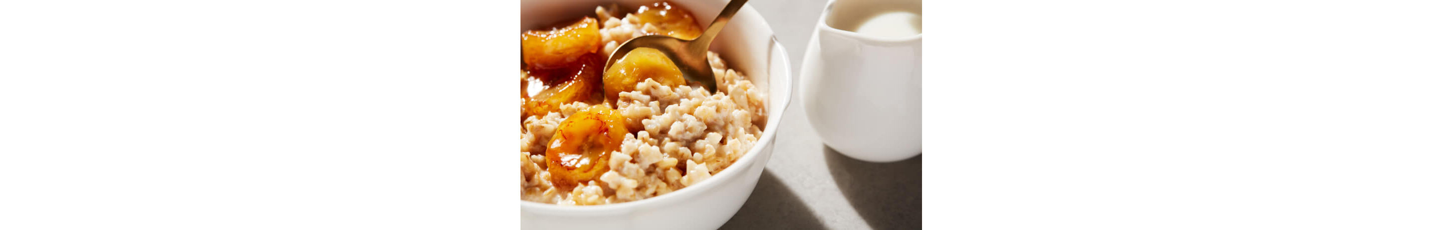 Creamy Oats With Caramelized Bananas.