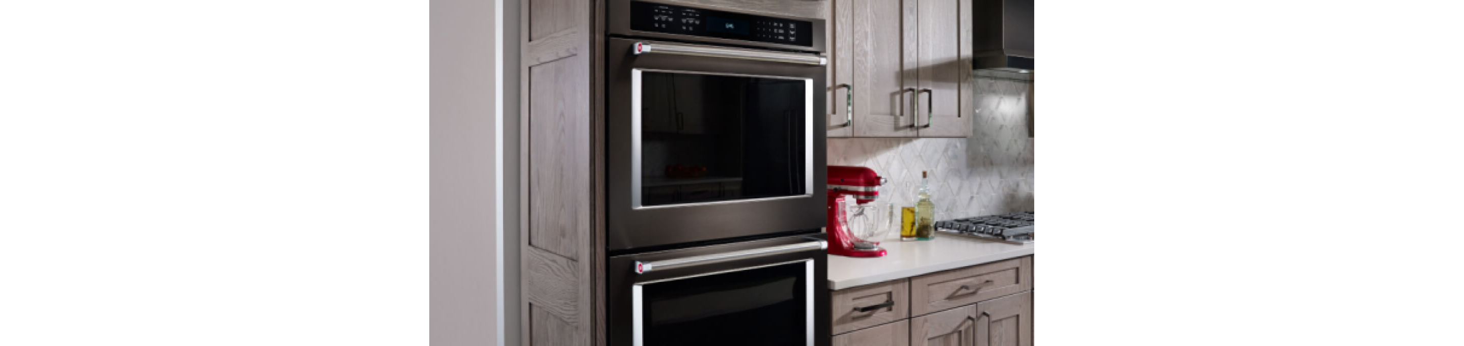 A KitchenAid® Double Wall Oven.