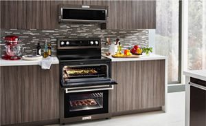 Kitchenaid double oven clearance electric stove