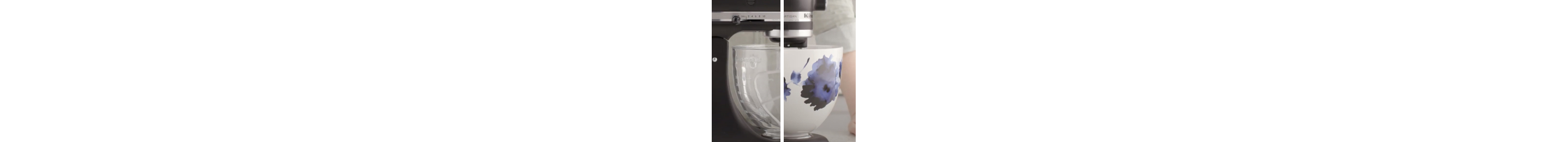 KitchenAid® ceramic mixer bowls.