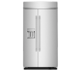 A stainless steel KitchenAid® refrigerator