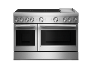 A KitchenAid® 48" Induction Commercial-Style Range with Griddle