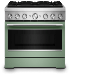 A Cardamom dual-fuel commercial-style range.