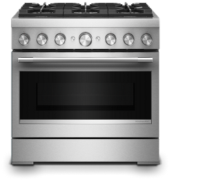 A Stainless Steel dual-fuel commercial-style range.