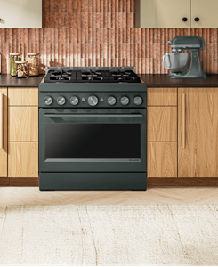 A KitchenAid® Juniper Commercial-style range.