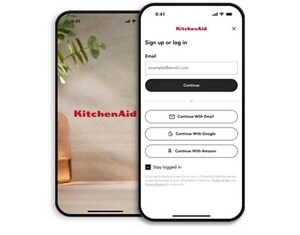 The sign in screen of the KitchenAid app.
