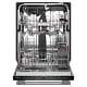 A three rack KitchenAid® dishwasher.