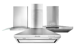 A collage of KitchenAid® Canopy Vent Hoods