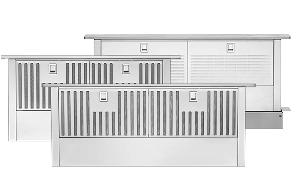 A collage of KitchenAid® Downdraft Vents
