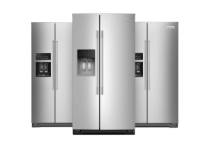 A collage of KitchenAid® Side-by-Side Refrigerators