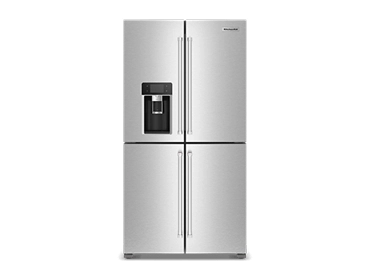 A KitchenAid® 36" Counter-Depth 4-Door Refrigerator with Flexible Temperature Zone