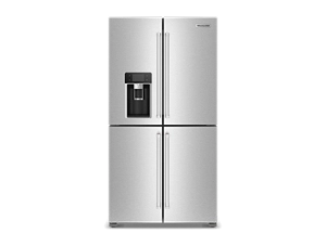 A KitchenAid® 36" Counter-Depth 4-Door Refrigerator with Flexible Temperature Zone