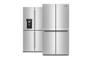 A collage of KitchenAid® 4 Door Refrigerators