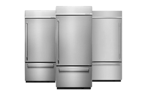 A collage of KitchenAid® Bottom Freezer Refrigerators