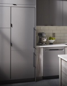 A grey panel-ready KitchenAid® refrigerator