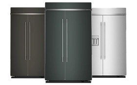 A collage of KitchenAid® Bottom Freezer Refrigerators