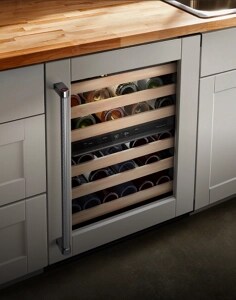 A panel-ready undercounter refrigerator