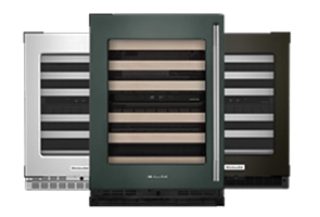 Multiple KitchenAid® wine cellars in a row