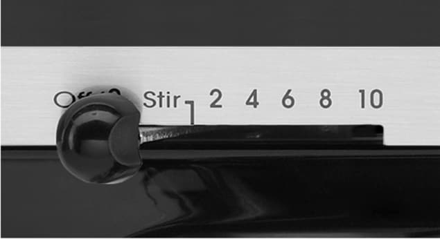 The speed setting lever on a KitchenAid® stand mixer.